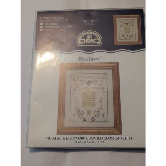 DMC Beehive NWT Metallic & Beadwork Counted Cross Stitch Kit - Picture 1 of 8